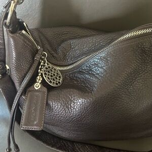 Coach Chocolate pebble Leather Bag vintage
